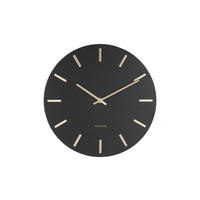 WANDUHR Charm Ø30 cm - Schwarz, Metall (30/30/3.5cm) - Karlsson