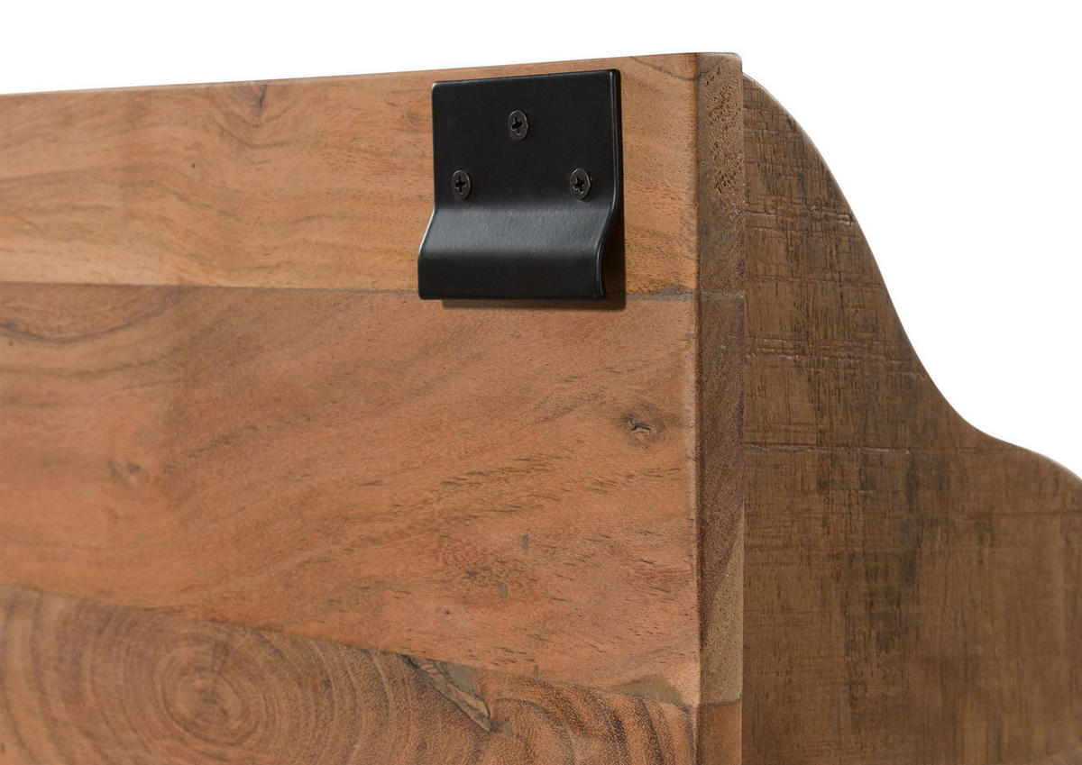 WANDREGAL Akazie 85x22x24 natur versiegelt NATURE OF SPIRIT #317 - Braun, Holzwerkstoff (85/24/22cm) - Massivmoebel24