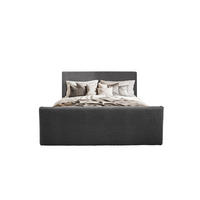 BOXBETT mit Bettkasten und Topper LAMM Stoff Sven Dunkelgrau 140x200 cm H3-Bonell - Dunkelgrau, Holzwerkstoff (140/200cm) - Kaiser Möbel
