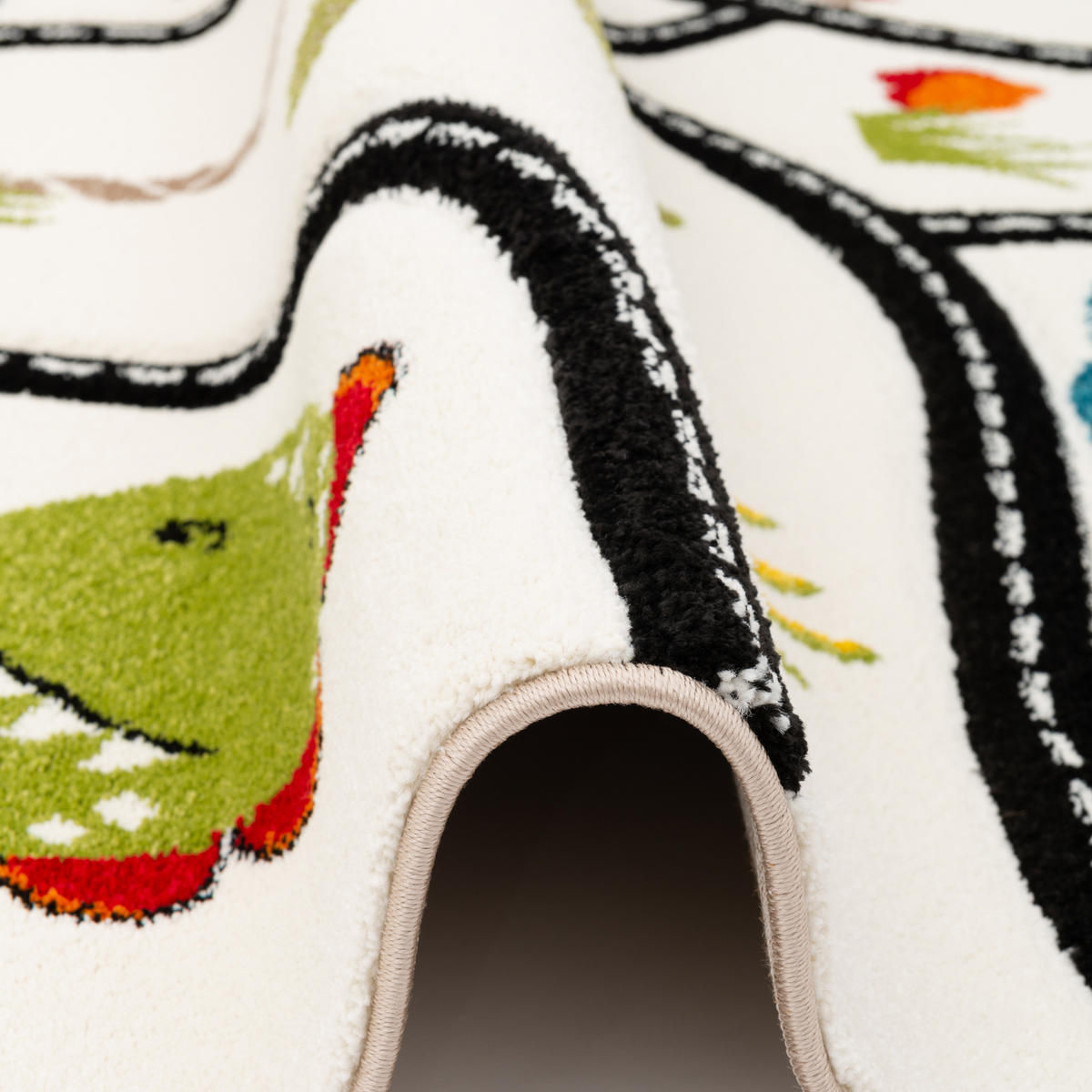KINDER TEPPICH MAUI KIDS DINO STRASSENTEPPICH - Multicolor, Textil (140/200cm) - Pergamon