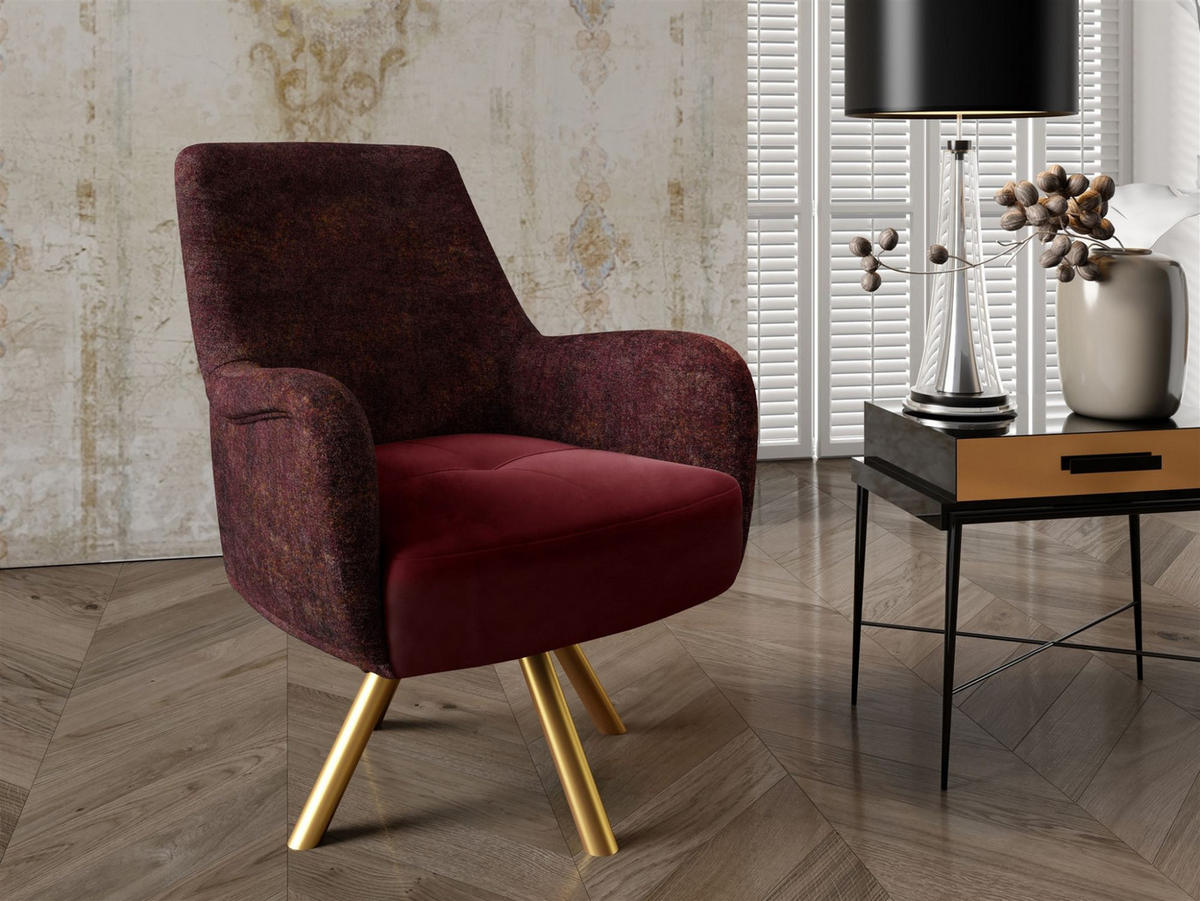 SESSEL Valerie In Touch Me - Rot, Holzwerkstoff/Textil (74/100/92cm) - Fun Möbel