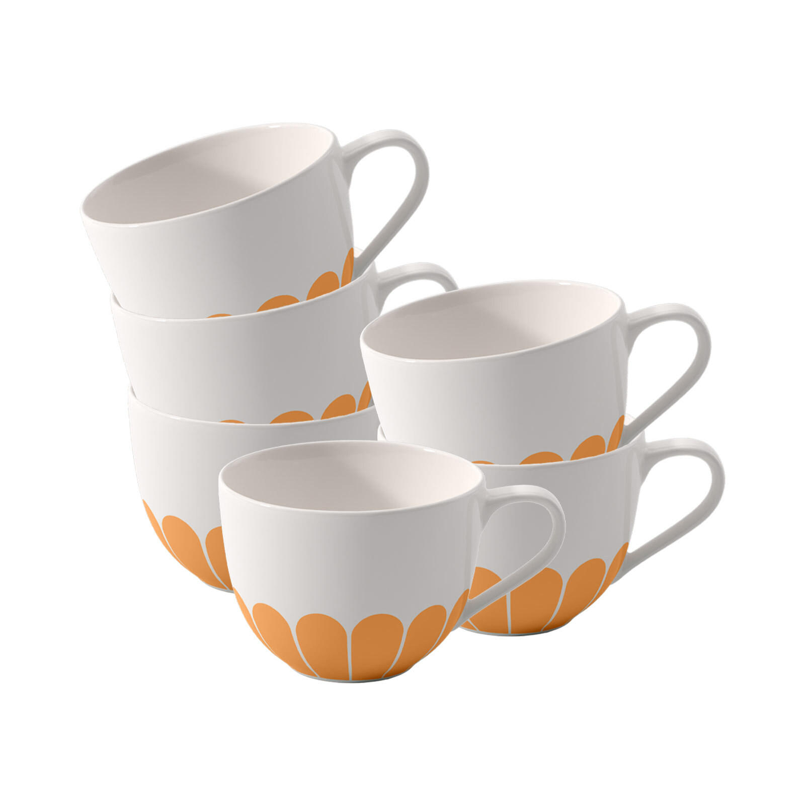 KAFFEETASSEN Fleur Couleur Soleil 160 ml 6er Set - Gelb, Keramik (0.16L) - Villeroy & Boch