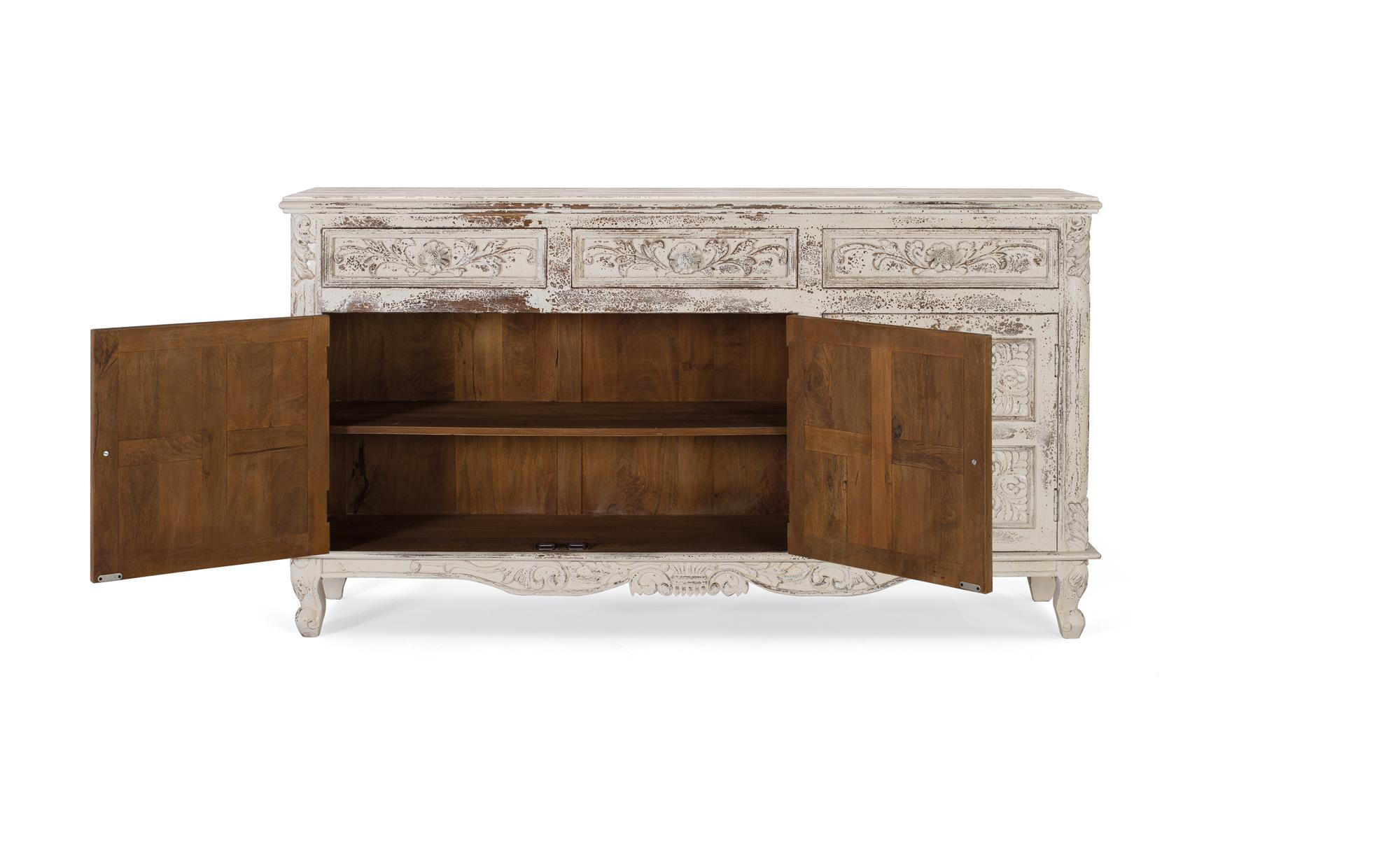 Thumbnail - Giner y Colomer Sideboard, Perlmutt, Holz, 44x95x175 cm, Wohnzimmer, Kommoden & Sideboards, Sideboards