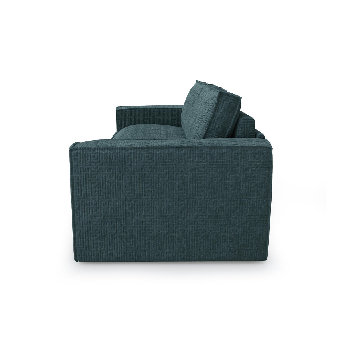 SCHLAFSOFA GERADE Samt Ozeanblau 234cm - Dunkelblau, Textil (234/90/100cm) - Sia Home