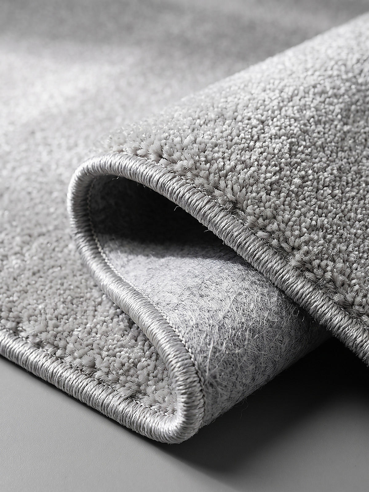 TEPPICH Hochflor BORMIDA Uni Polypropylen Silber Ø 200 cm Rund - Silberfarben, Textil (200/200cm) - KADIMA DESIGN