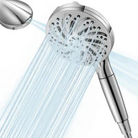 HANDBRAUSE mit 10 Strahlarten und 15-stufigem Filtersystem - Silberfarben, Metall (13/12.7/28cm)
