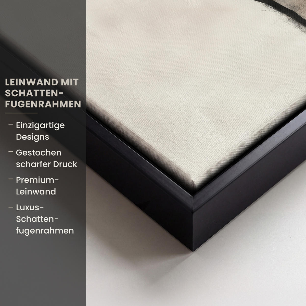 LEINWAND Bilder mit Rahmen - Wabi sabi - Pflanze - Beige - 20x20 - Taupe, Textil (20/20cm) - MuchoWow
