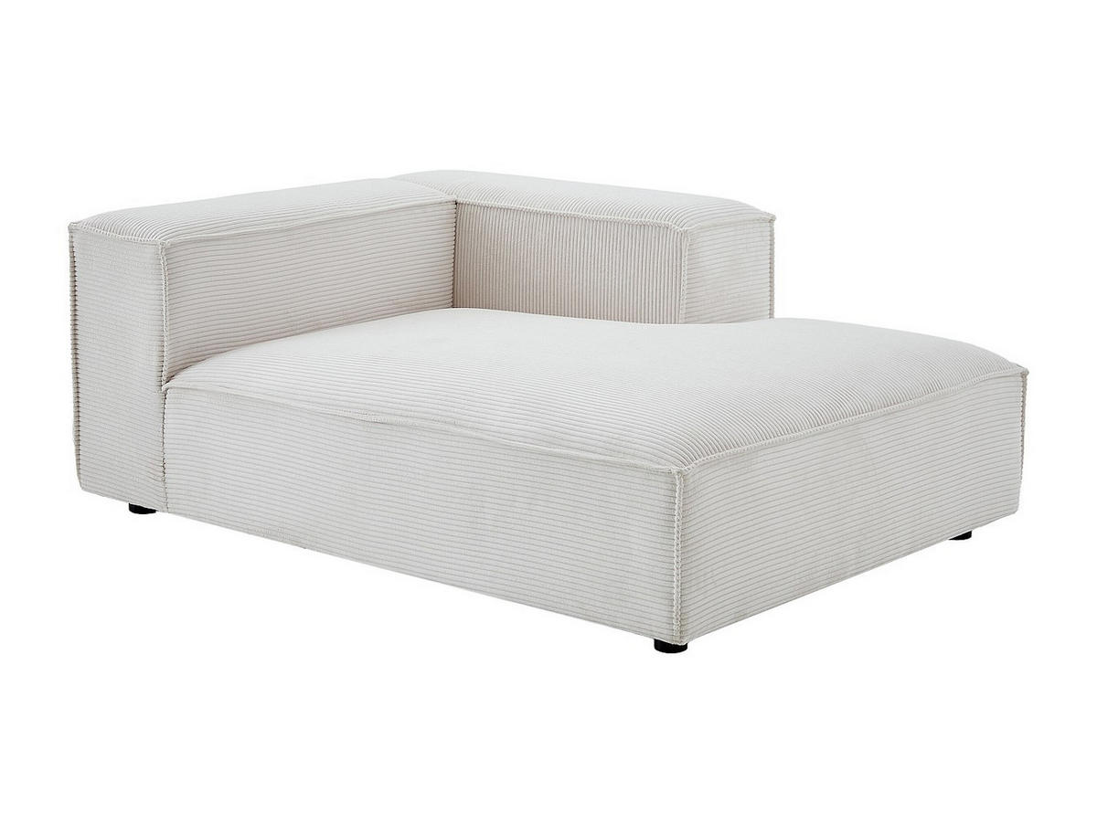 RECAMIERE ohne Schlaffunktion - 1 Person - samt - beige Ruzolo - Beige, Textil (120/67/169cm) - Vente-Unique