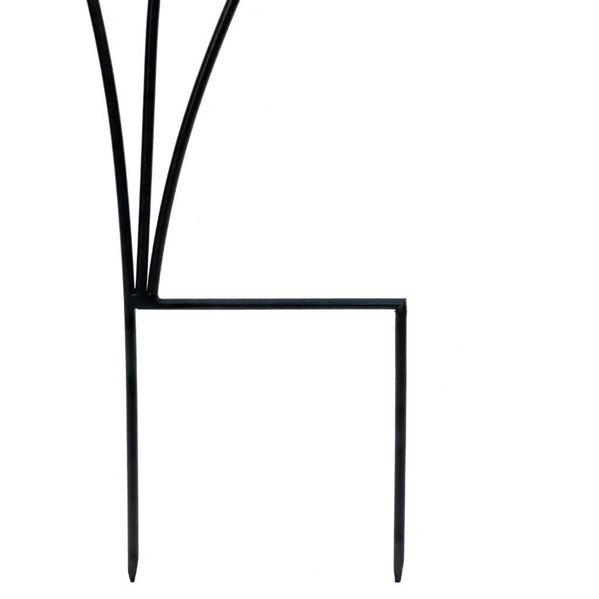 DANDIBO Design Rankhilfe Metall Rankgitter 140 cm Schwarz Frau Lora Kletterhilfe Bodenstecker Blumenhalter Ranksäule - Schwarz, Metall (35/140/1.5cm) - DanDiBo