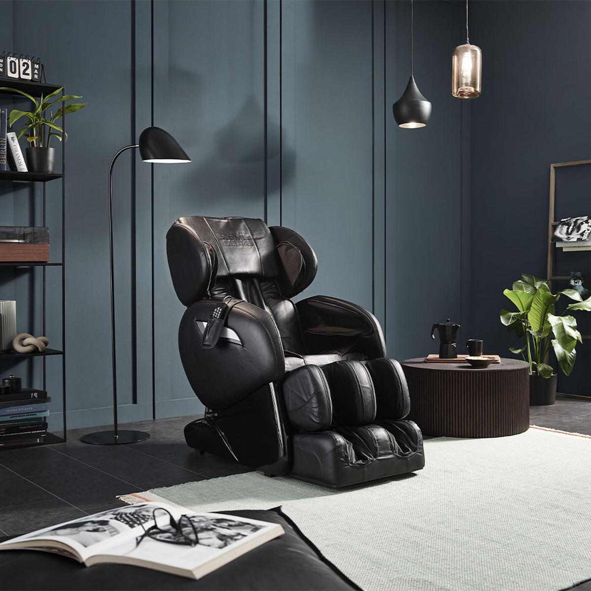 MASSAGESESSEL SUENO - Farbe: Schwarz - Schwarz, Leder (143/112/76cm) - Home Deluxe
