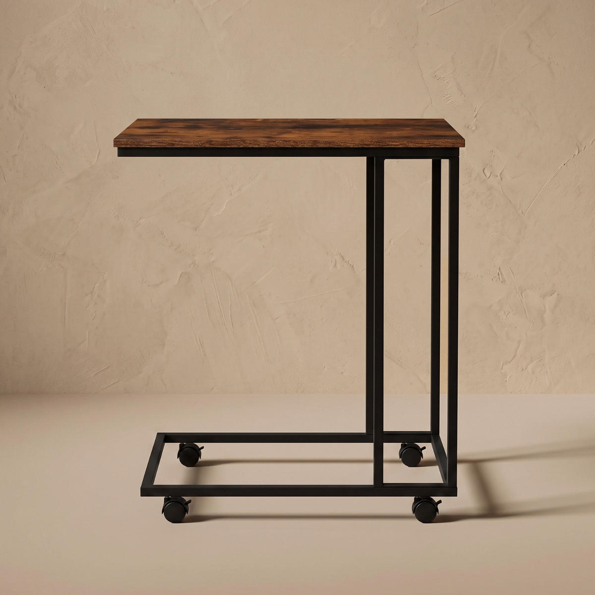 BEISTELLTISCH Dunkelbraun 35/50/61 cm - Braun, Metall (35/50/61cm) - SCENA LIVING