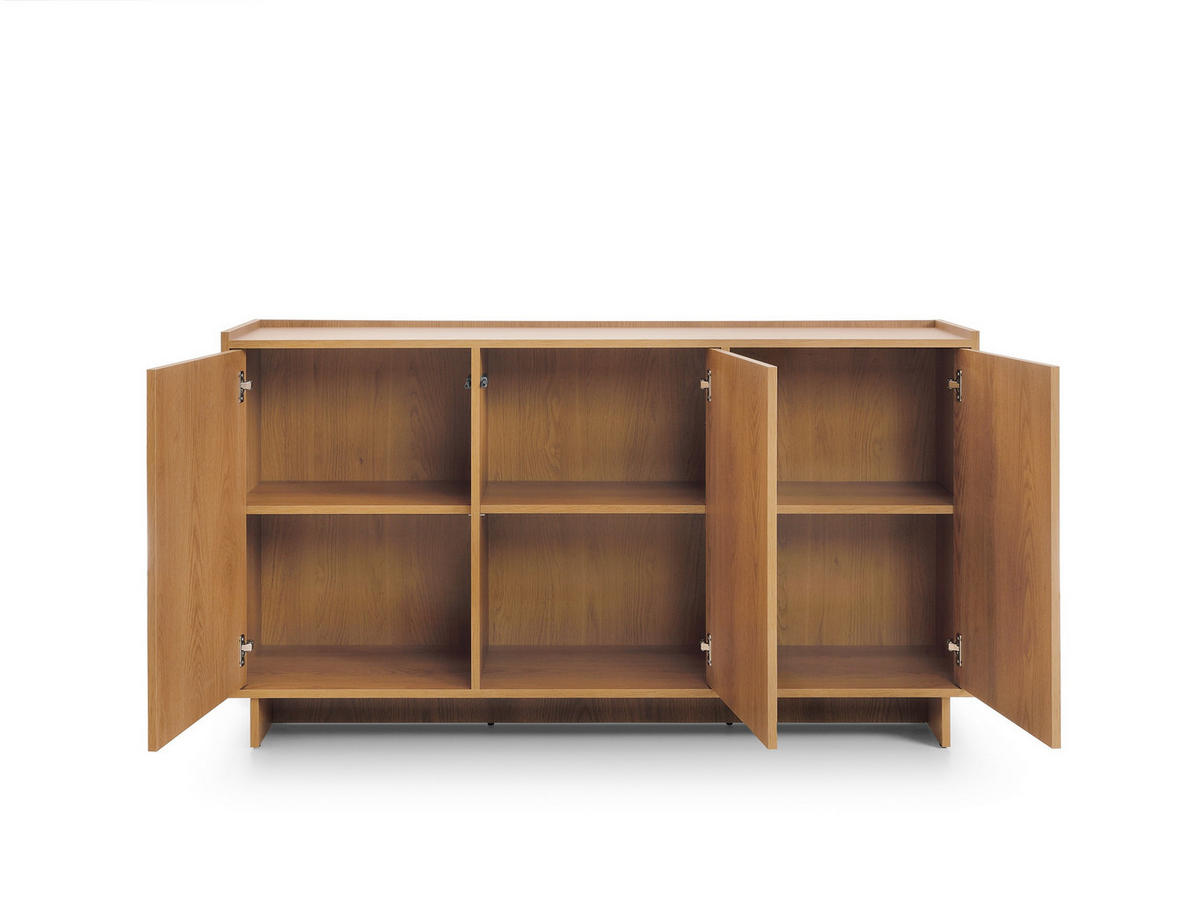 KOMMODE ZENITH 147/82/39cm mit Schubladen 3 Türen Braun - Braun, Holzwerkstoff (147/82/39cm) - MASSENO