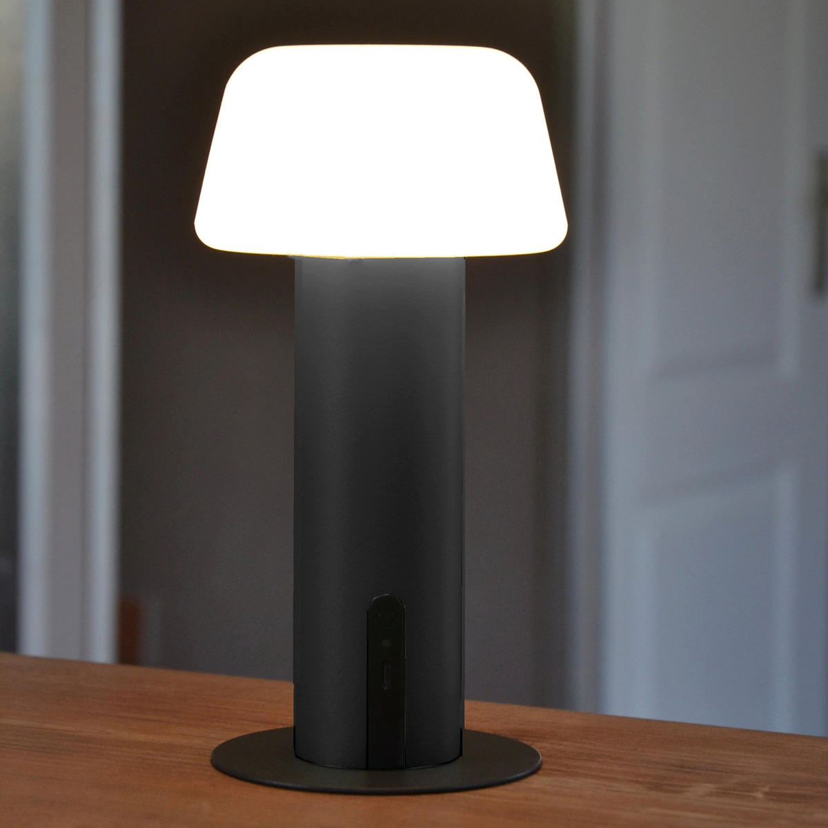TISCHLAMPE MALO schwarz - Schwarz, Metall (11.5/11.5/21cm) - Lumisky