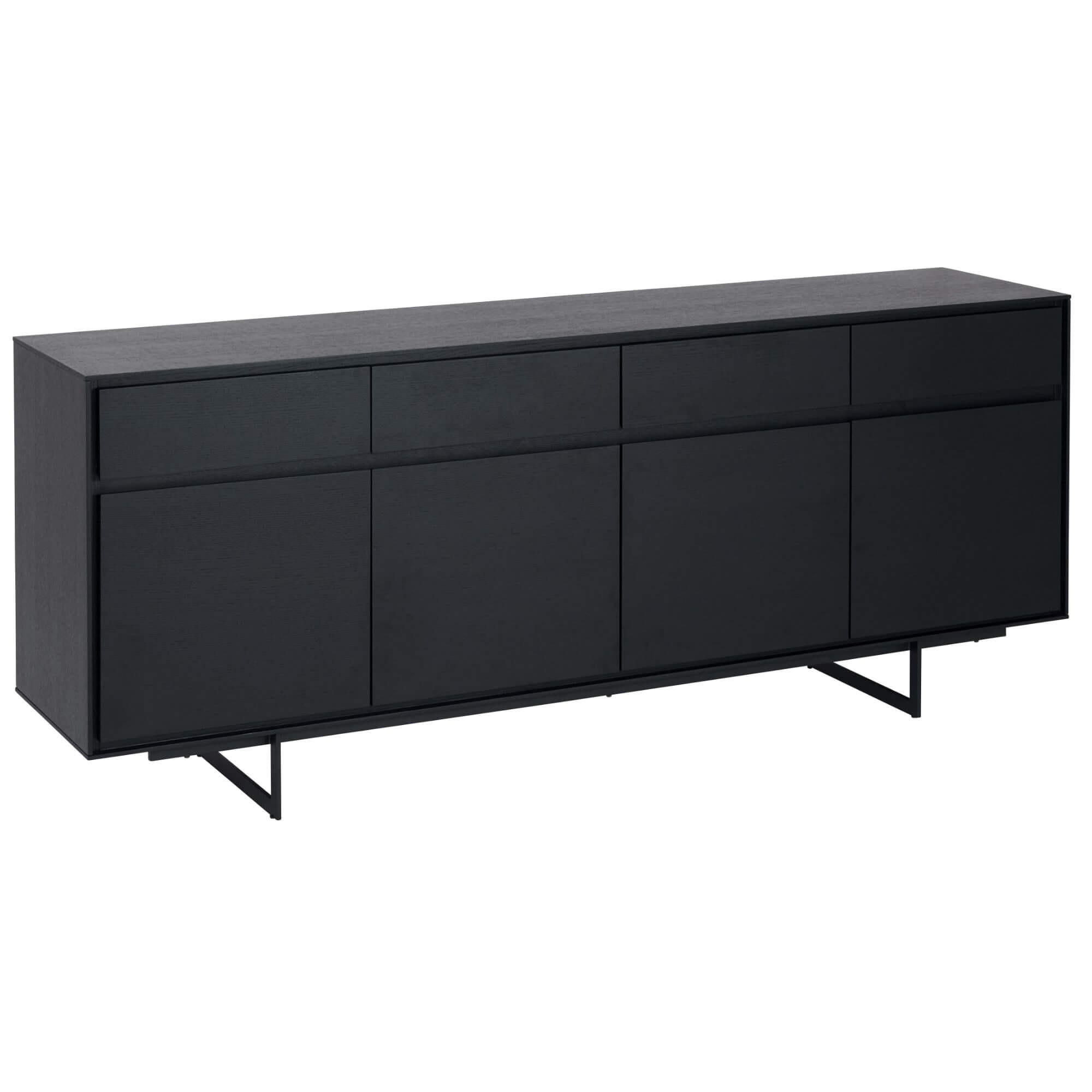SIDEBOARD Schwarz - Schwarz, Holz/Holzwerkstoff (205/82/45cm) - Furnhouse