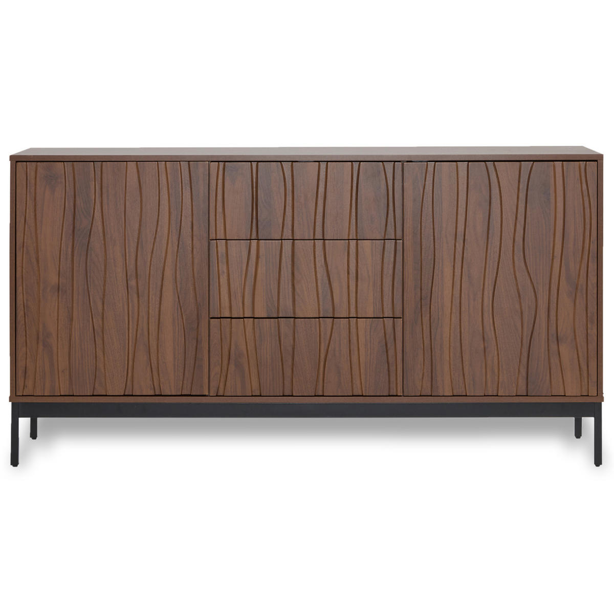 SIDEBOARD 150/40/80 cm z MDF a nábytkové desky tmavě hnědé - přírodní, kompozitní dřevo (150/80/40cm) - Modenvie