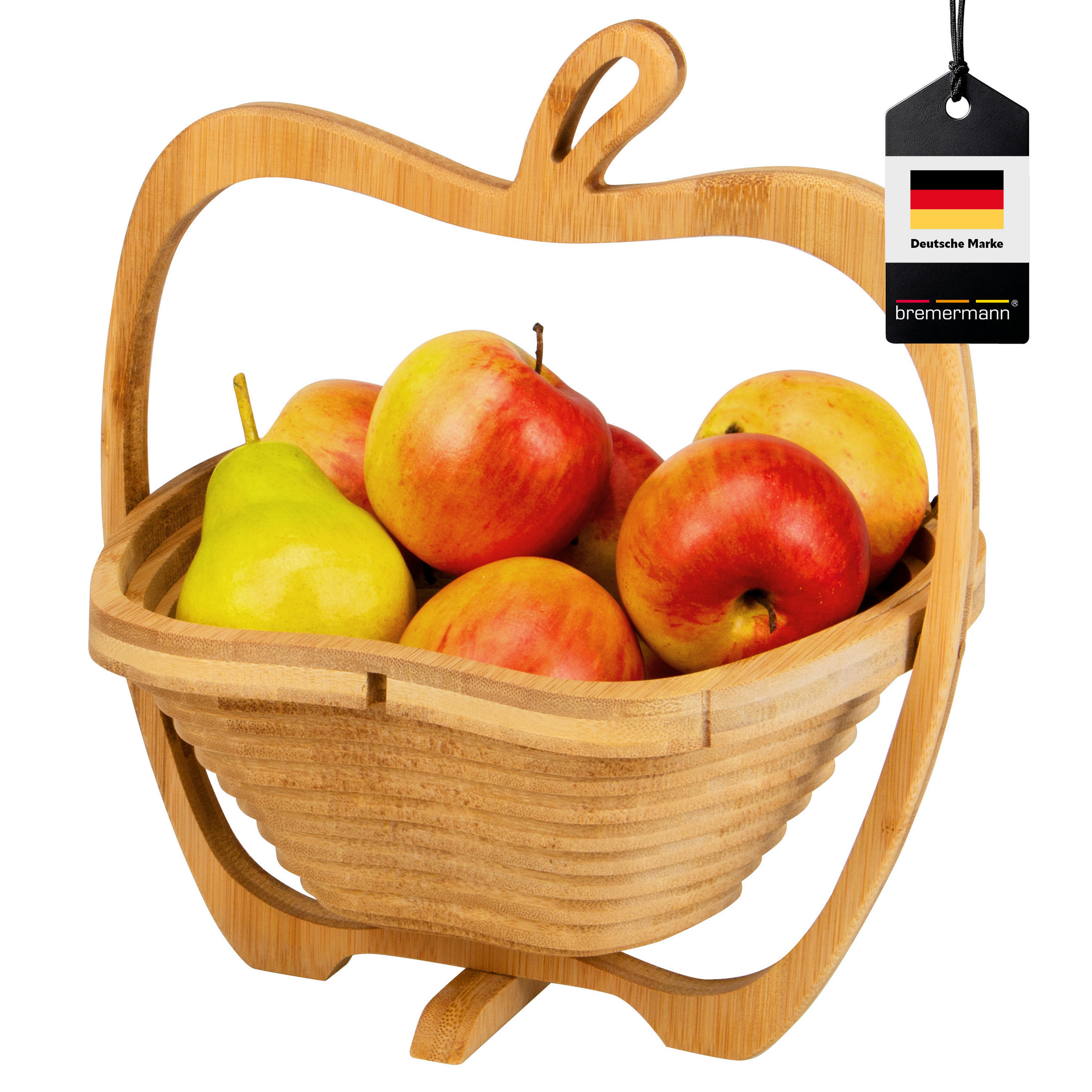 OBSTKORB, Bambus - Braun, Holz (30cm) - bremermann