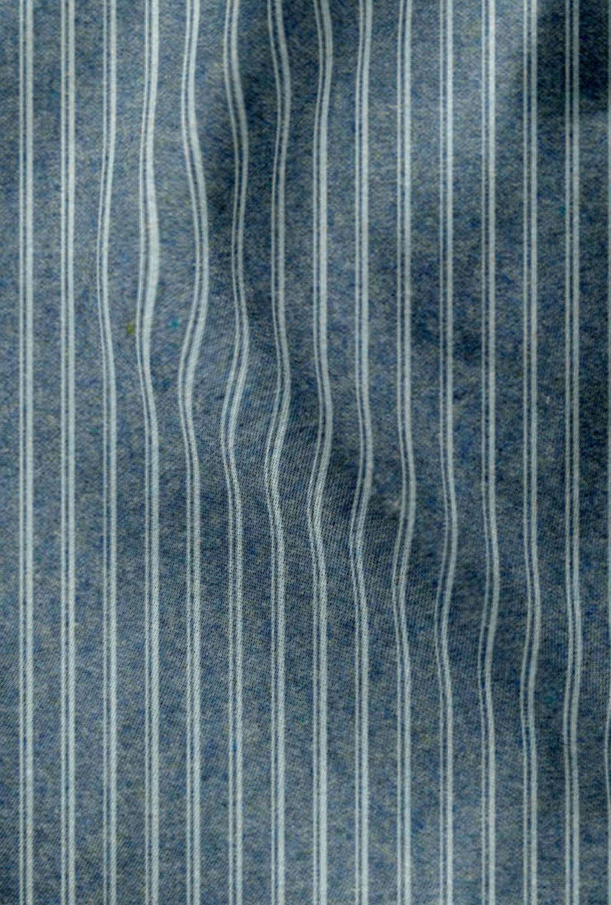 BETTWÄSCHE-GARNITUR Premium Melange Webstreifen blau, 135x200 cm + 80x80 cm - Blau, Textil (135/200cm) - biberna