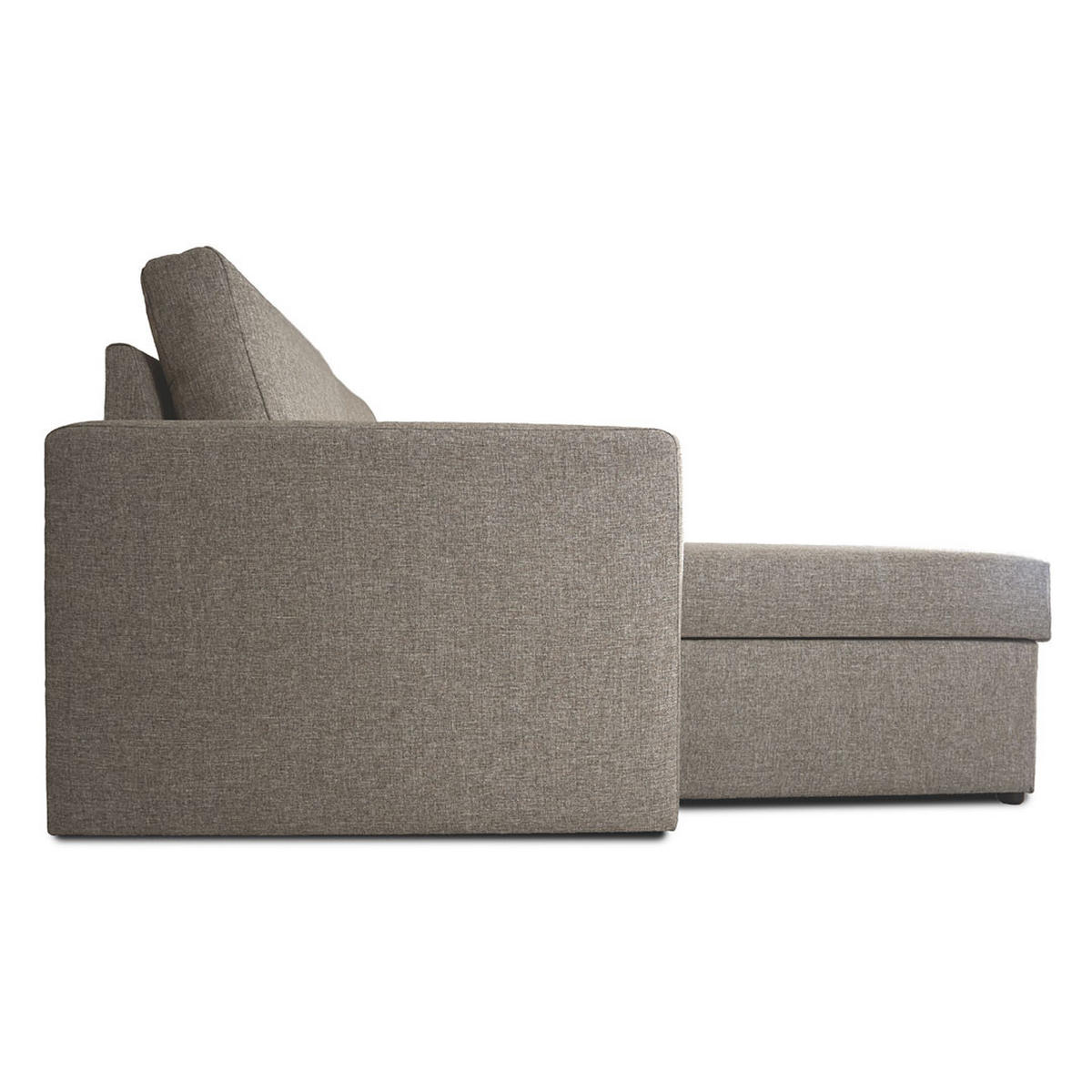 ECKSCHLAFSOFA grau sandfarben - Sandfarben, Textil (230/151cm) - ebuy24