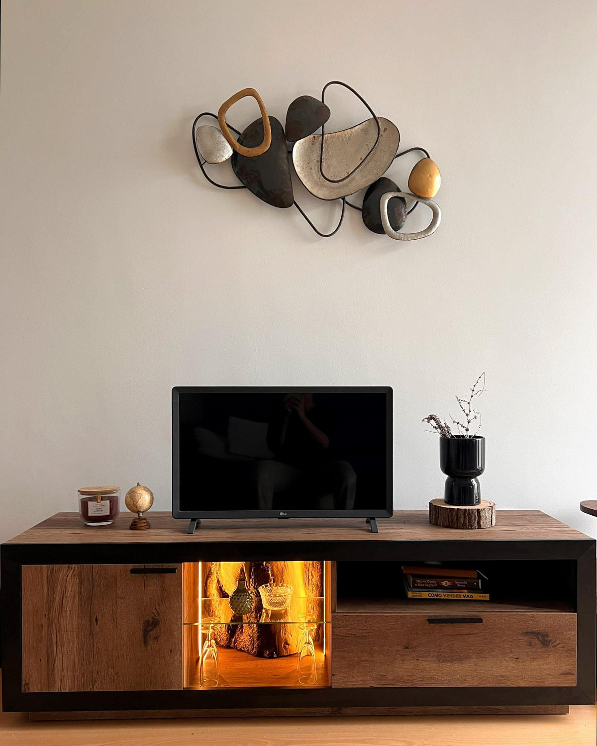 DECORAȚIUNE DE PERETE metal maro/aurie Cobalt - maro, metal (88/50/6cm) - Beliani