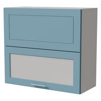 KLAPPHÄNGESCHRANK Bari W8BS/80-AV Weiß / RAL 5024 pastellblau 80 / 32,5 / 72cm - Blau/Weiß, Holz/Holzwerkstoff (80/72/32.5cm) - Feldmann-Wohnen