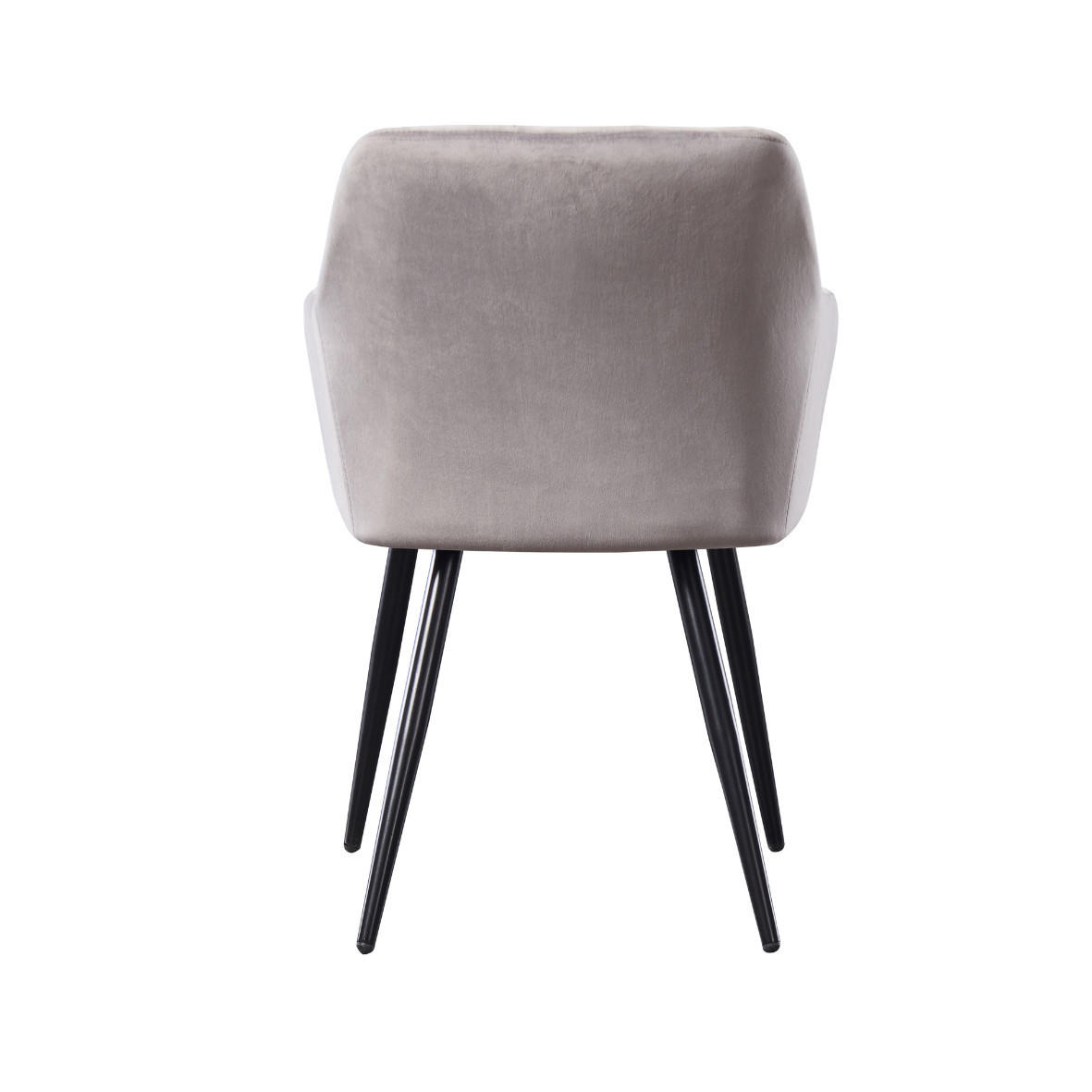 STUHL Samt Hellgrau - Hellgrau, Metall (55/82/59cm) - Life Interiors