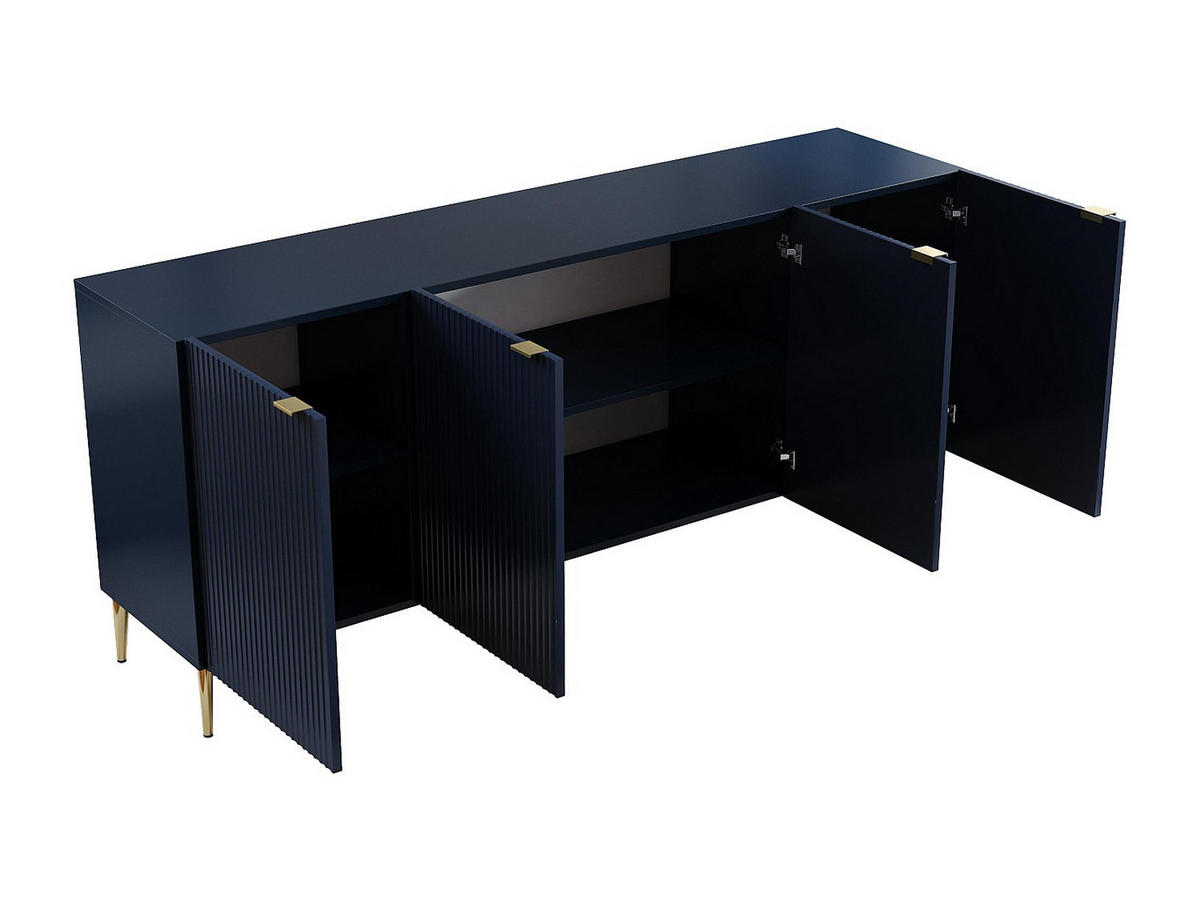 SIDEBOARD - 190cm x 45cm - MDF - marineblau - YESINIA - Blau, Holz (190/80/45cm) - Vente-Unique