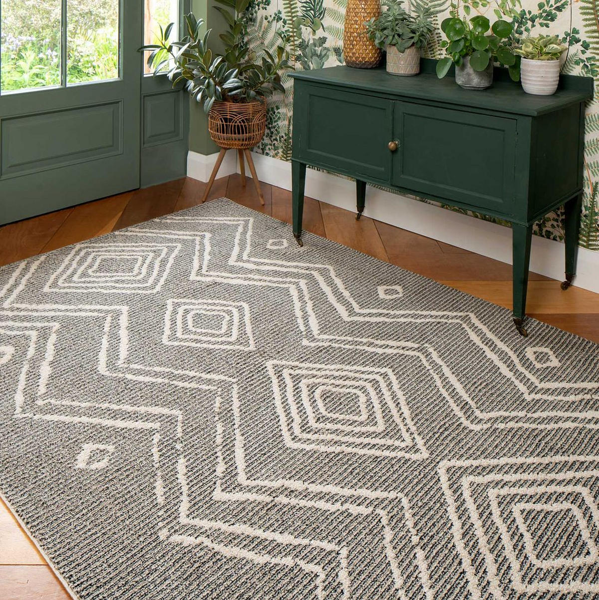 VINTAGE-TEPPICH Medini Neva Grau - Grau, Textil (201/290cm) - Kukoon Rugs