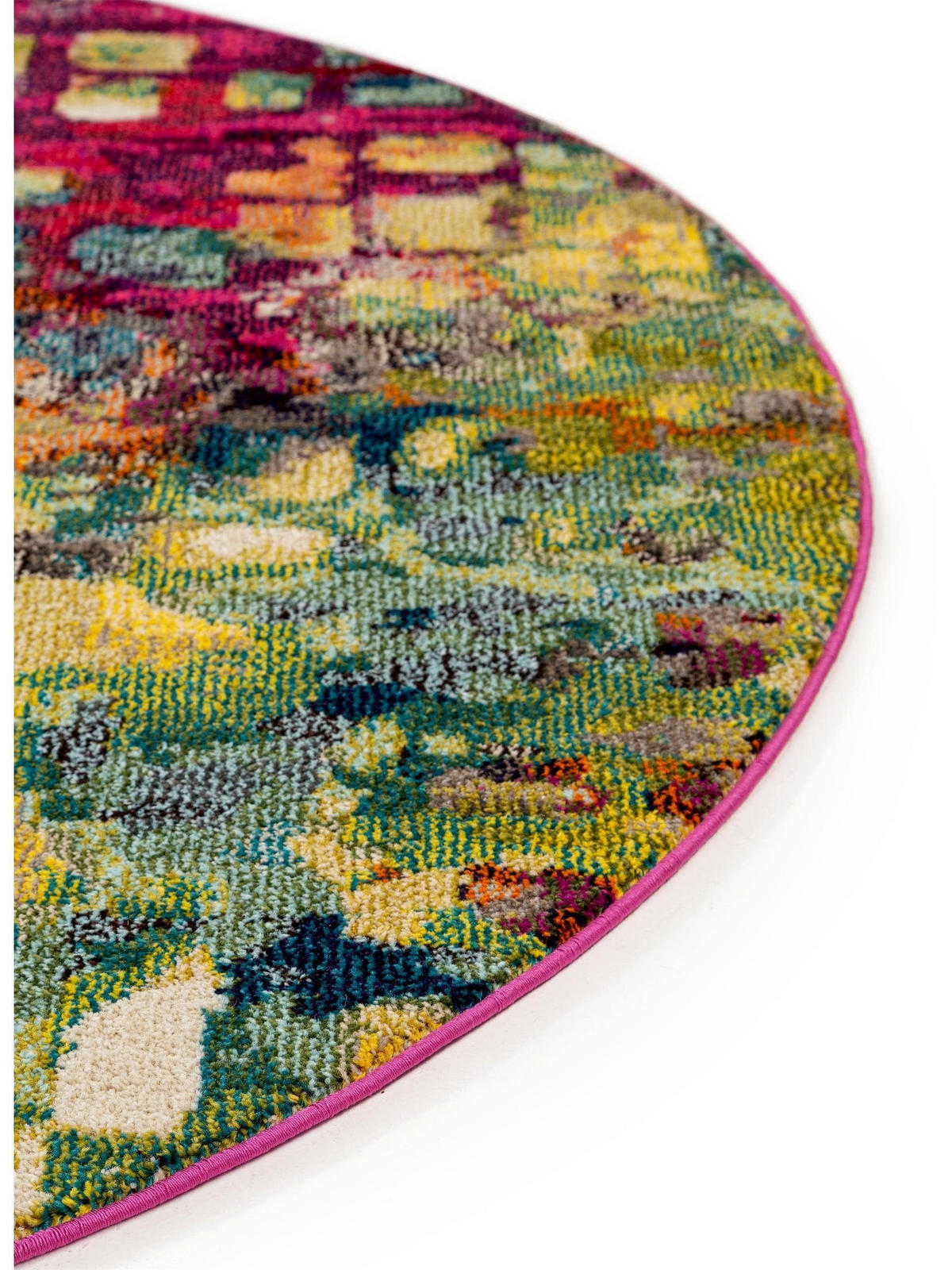 TEPPICH Casa Multicolor ø 120 cm rund - Multicolor, Textil (120/120cm) - benuta Nest