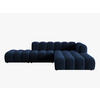 ECKSOFA modular rechts Lupine aus Samt königsblau 5 Sitzplätze - Dunkelblau, Textil (177/299cm) - Micadoni
