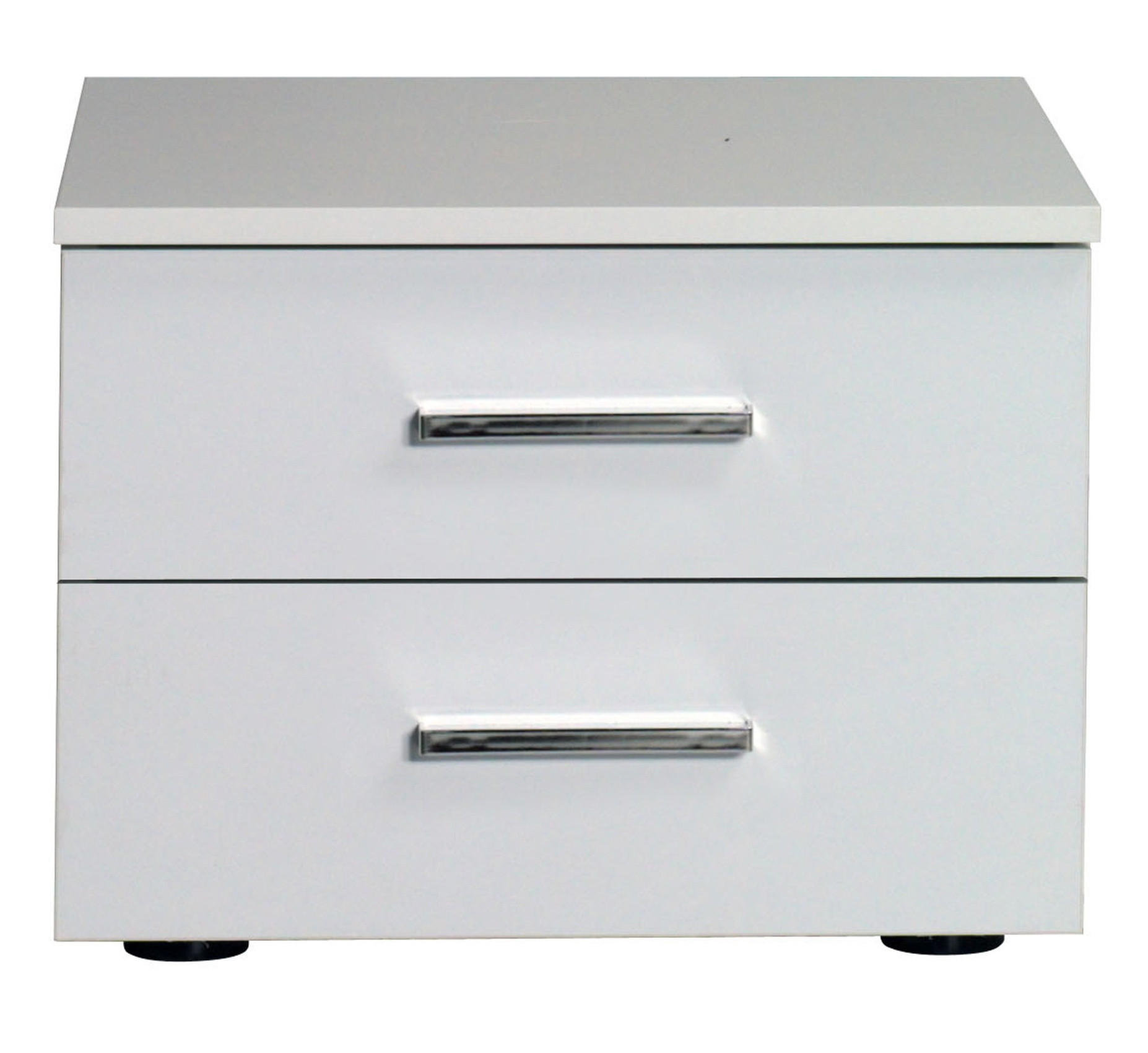 NACHTTISCHE Weiß Hochglanz 47/35/41 - Weiß Hochglanz, Holzwerkstoff (47/35/41cm) - RAUMHIRSCH FURNITURE