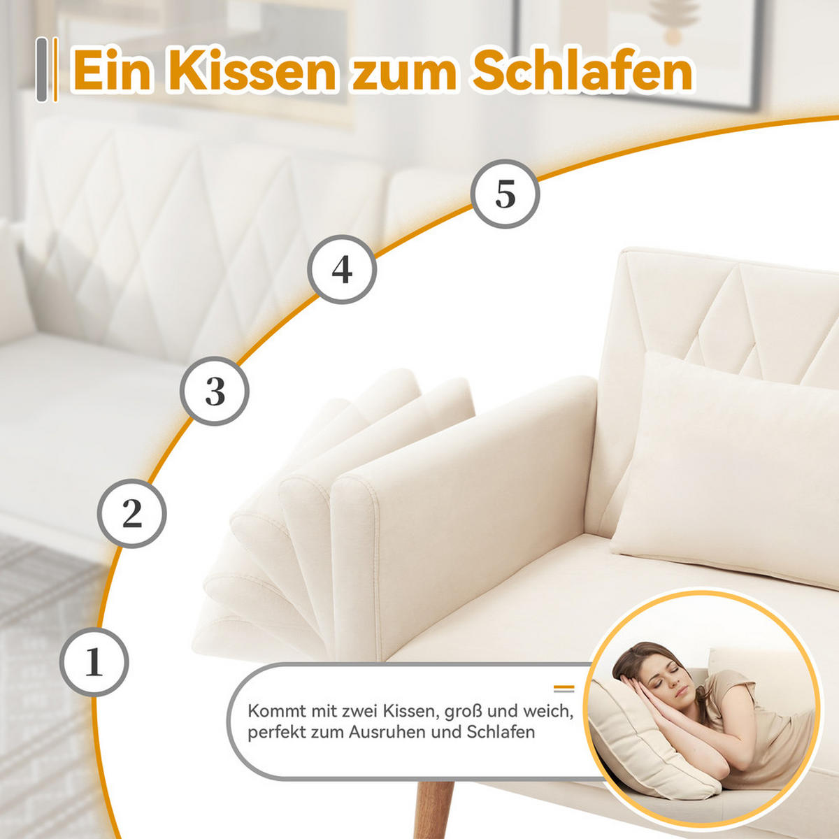 SCHLAFSOFA 2-Sitzer Samtstoff Bettfunktion Kompakt Beige - Beige, Holz (81.99/25.48/44.98cm) - FLIEKS