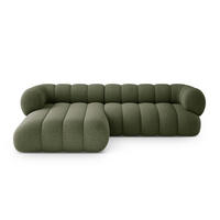 ECKSOFA Koge aus Chenille-Stoff grün 5 Sitzplätze - Grün, Textil (165/270cm) - Cosmopolitan Design