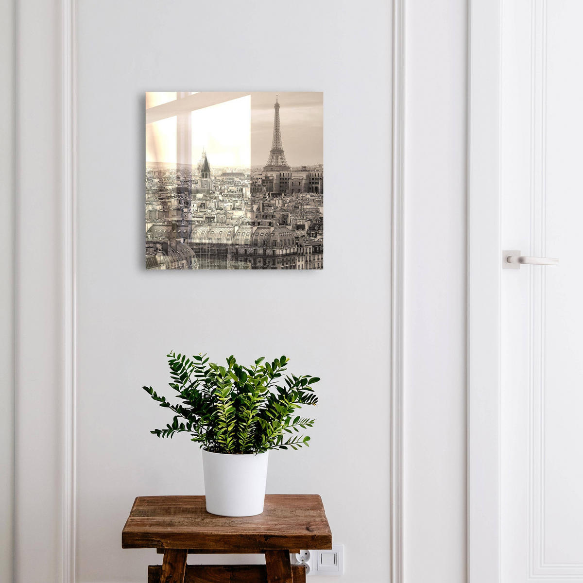 SCHLÜSSELBOX Schwarz 30x30 cm- Türöffnung nach rechts - Urbane Eleganz - Grau, Metall (30/30/5cm) - TULUP