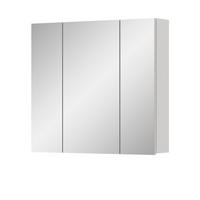 SPIEGELSCHRANK weiß 80 x 77 cm, Badschrank 3-türig - Weiß, Glas/Holzwerkstoff (82/77/18cm) - Inn.Furn