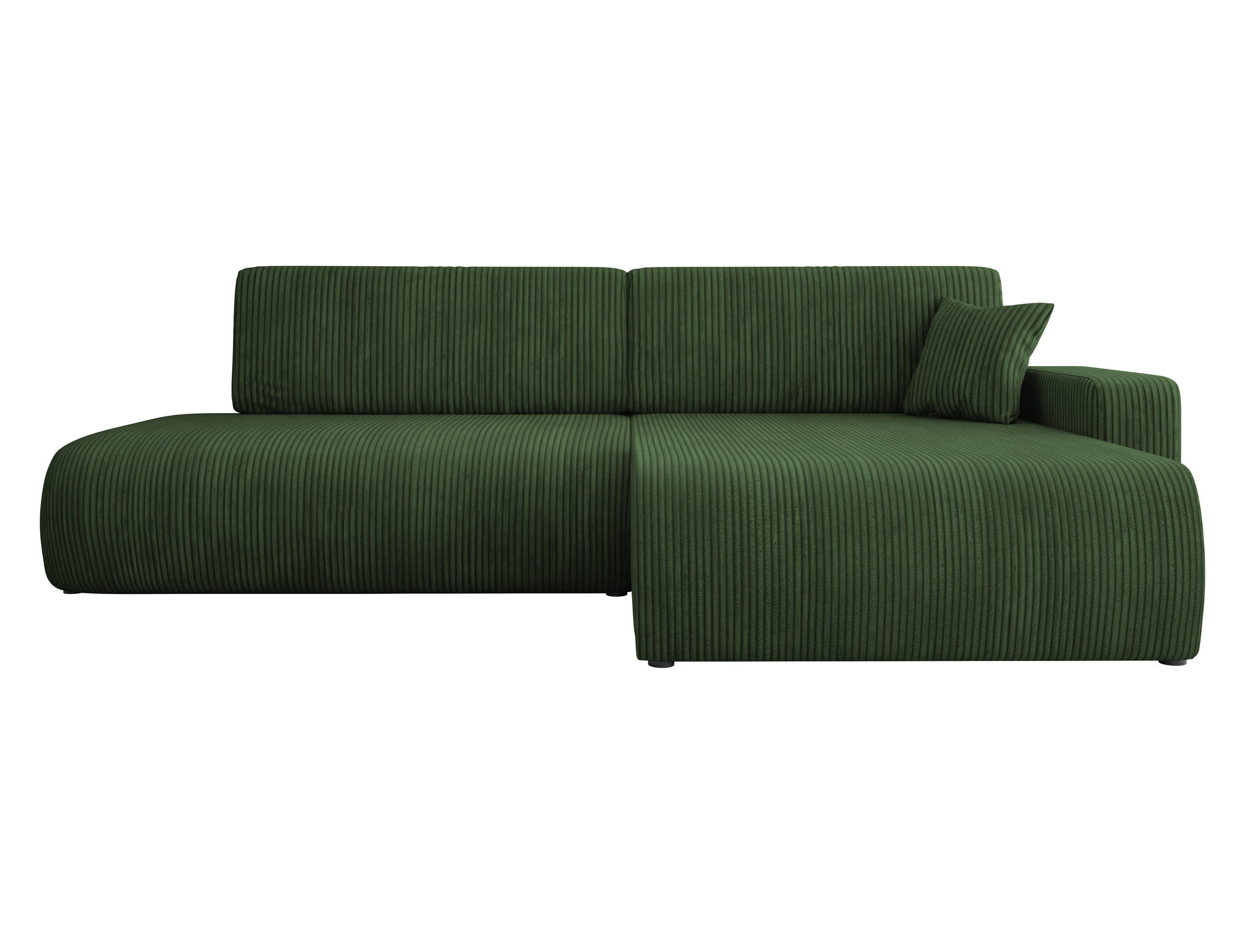 ECKSOFA Piano O Cord - Schwarz/Grün, Holz/Kunststoff (262/145cm) - MIRJAN24