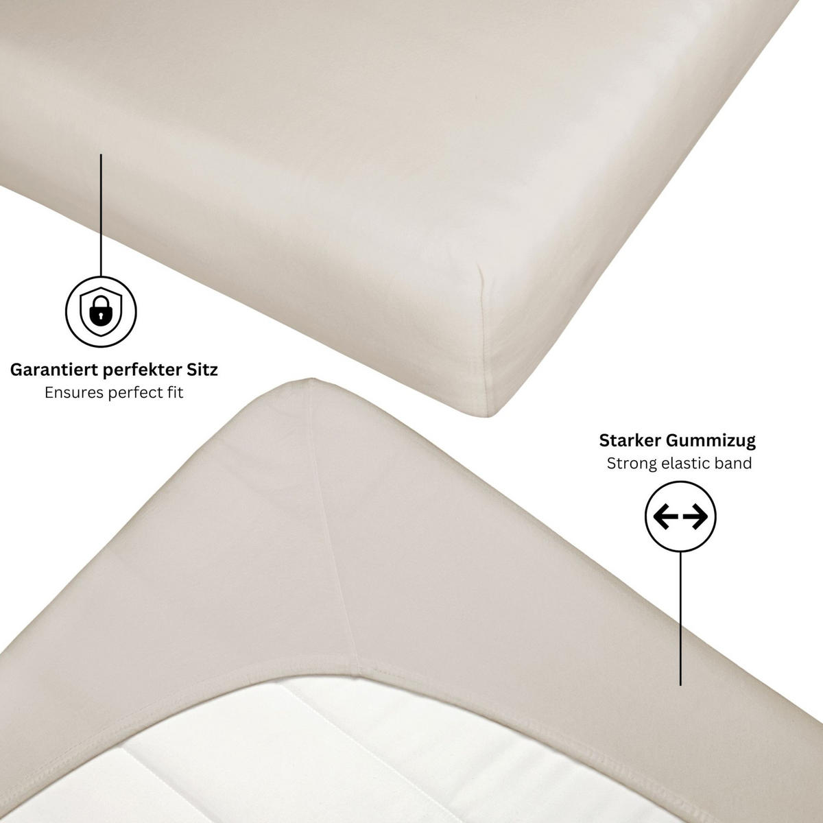 NAPÍNACIE prestieradlo FLAT - biela, textil (90/200cm) - Schöner Wohnen