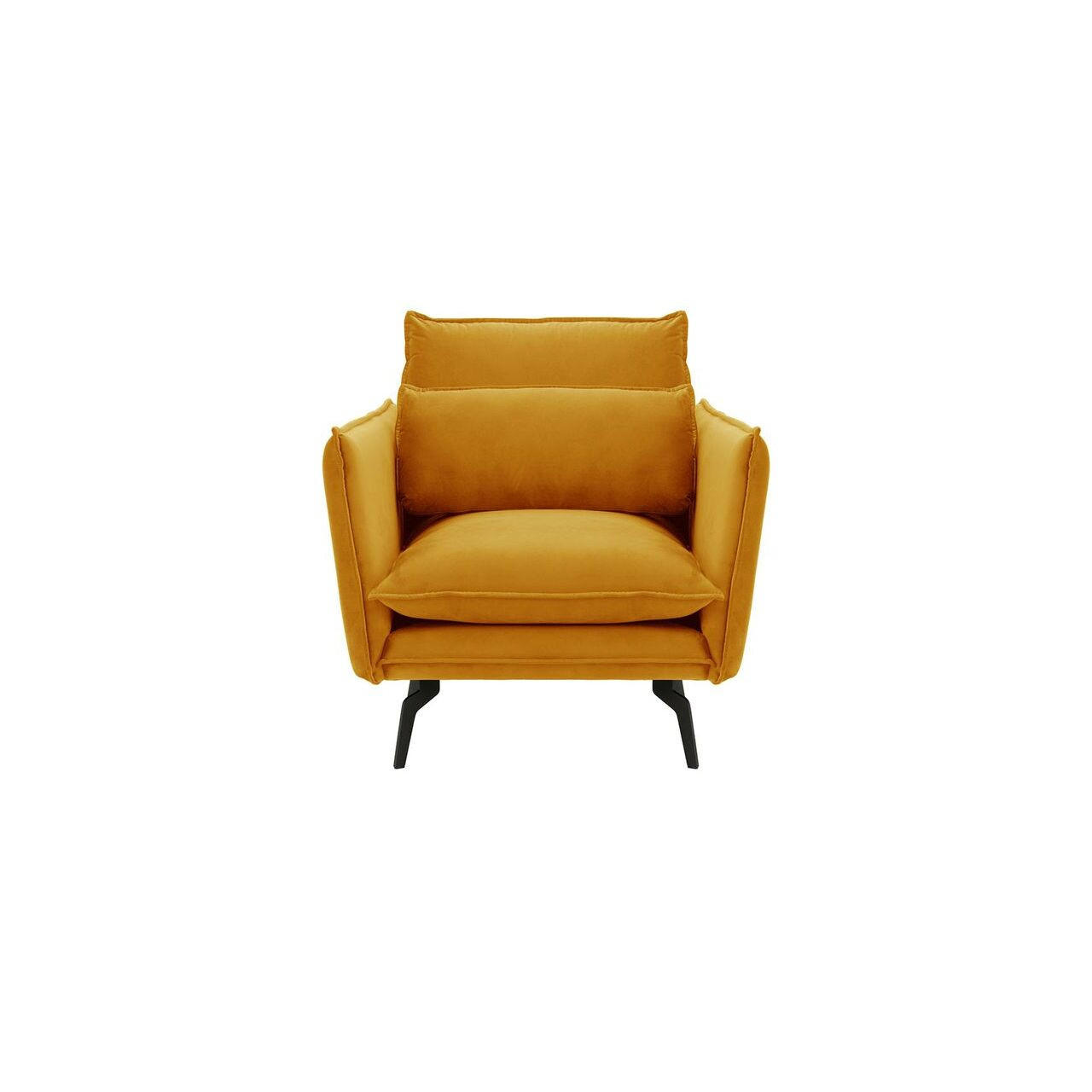 SESSEL Layla-Velluto 8 - Gelb, Holz/Textil (105/95/98cm)