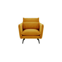 SESSEL Layla-Velluto 8 - Gelb, Holz/Textil (105/95/98cm)