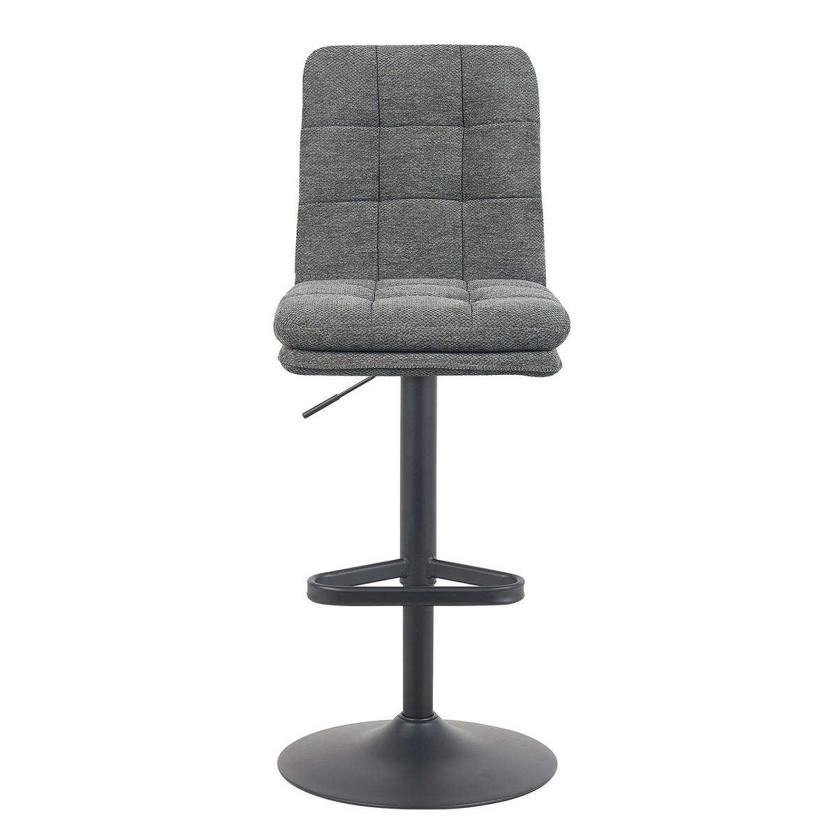 BARHOCKER Enno - Schwarz/Grau, Textil/Metall (45/103/57cm) - DUBI Möbel