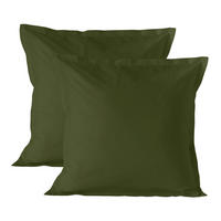 KISSENBEZUG basic 60x60 cm (x2) olivgrün - Olivgrün, Textil (60/60cm) - Happy Friday