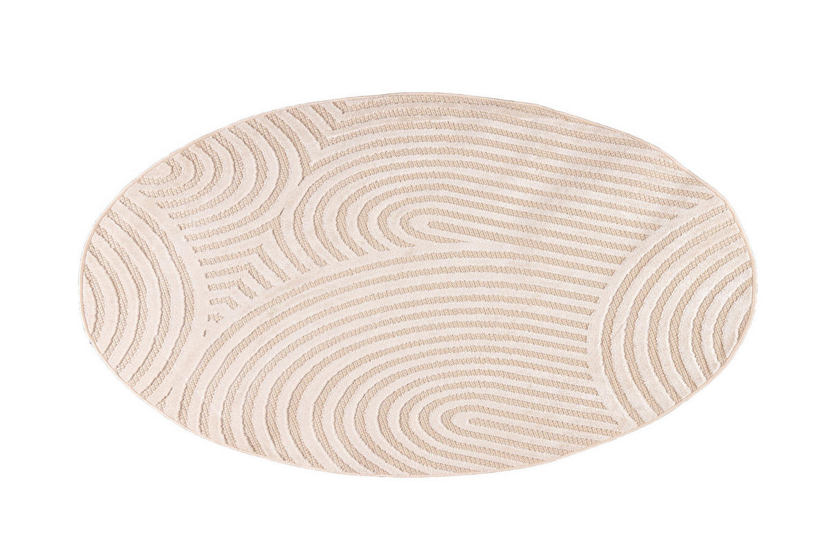 MATTA beige kräm geometrisk - 150 x 150 cm - Cremefärgad/Beige, Textil (150/150cm) - Mazovia