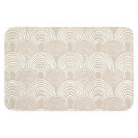 WC PŘEDLOŽKA Vlny - Textura - Béžová 60x40 cm - kašmírová, textil/plast (60/1cm) - OnlyWow