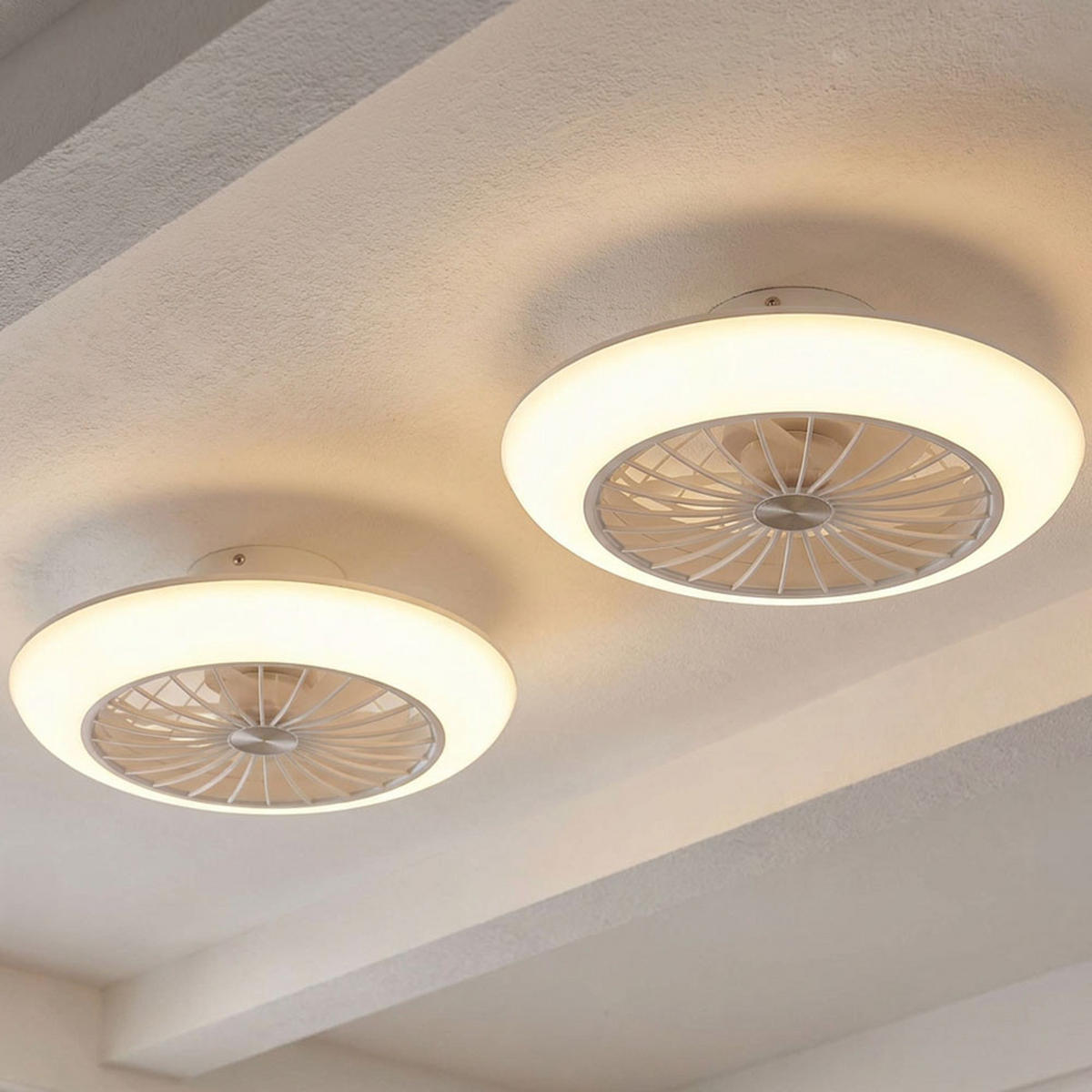 LED DECKENLEUCHTE Metall 2x - Weiß, Metall (30/30/10cm) - Globo Lighting