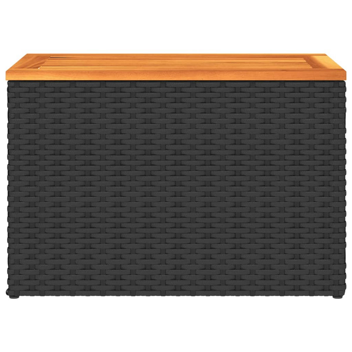 GARTEN-BEISTELLTISCHE 2 Stk Schwarz 55/34/37Cm Poly Rattan Holz - Schwarz, Kunststoff (55/34/37cm) - vidaXL