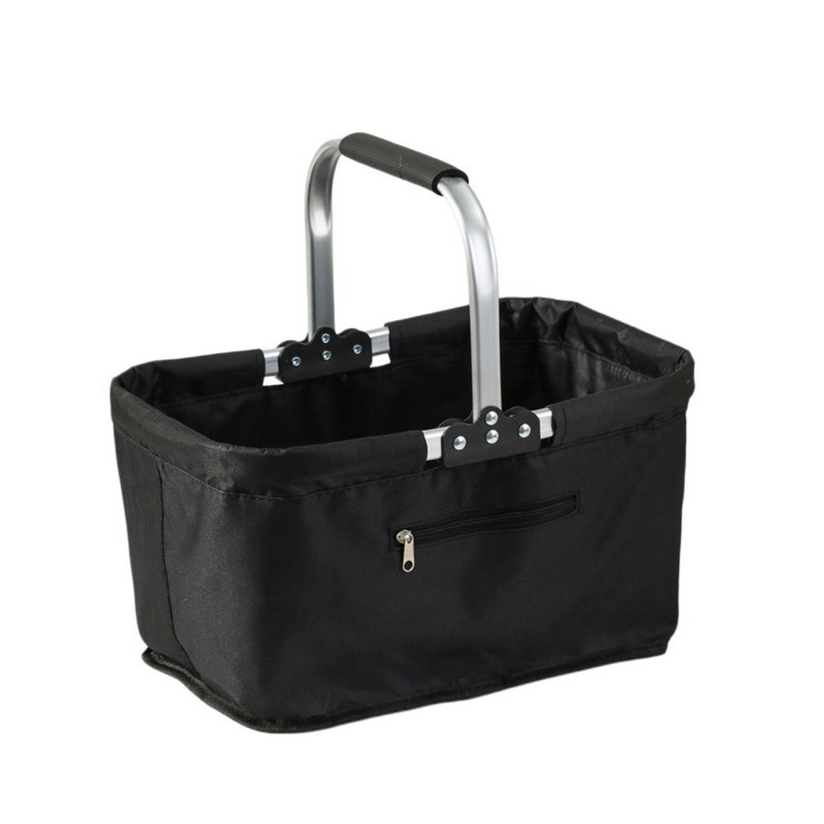 EINKAUFSKORB Faltbarer 30L - Schwarz, Textil (27/25/46cm) - Kaket