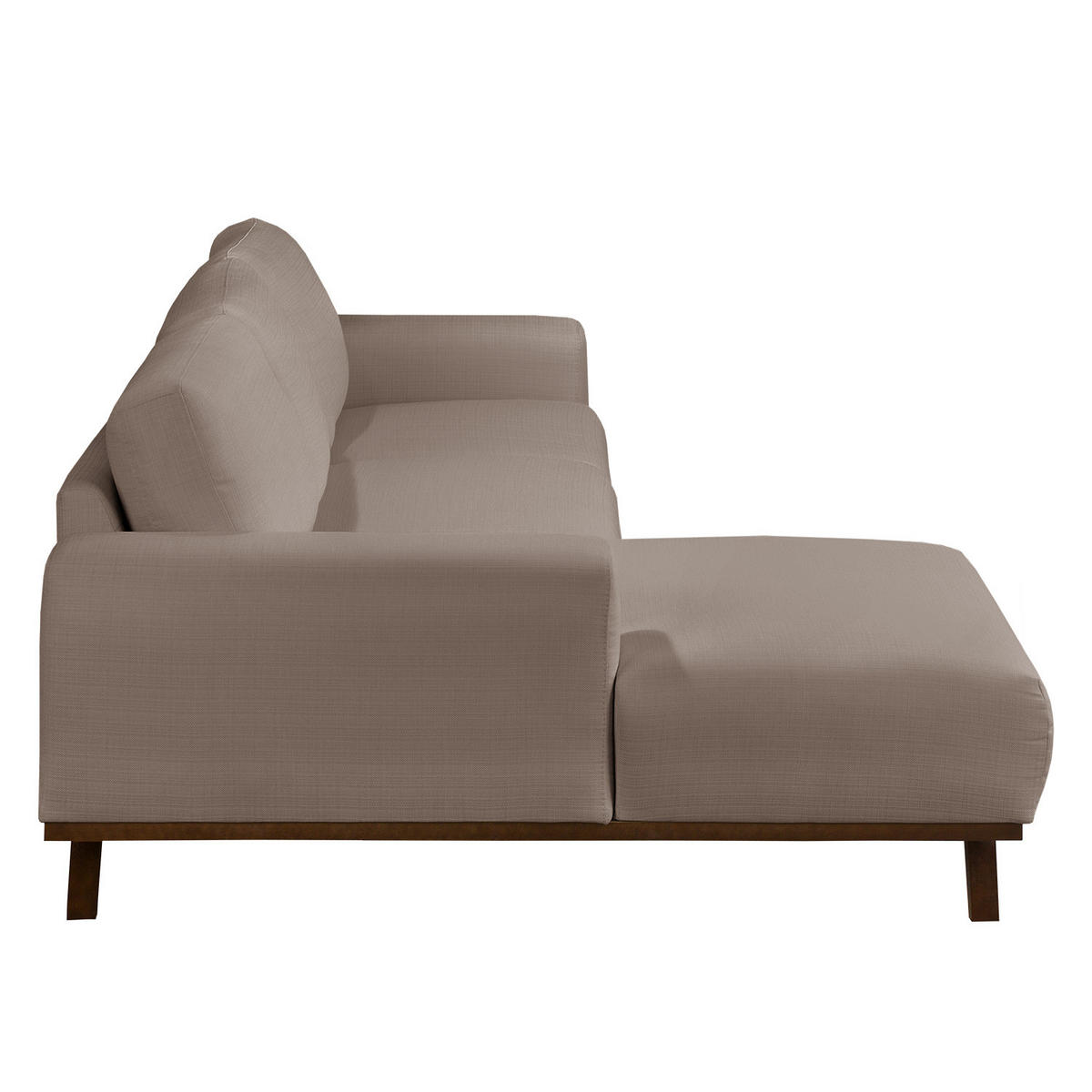 ECKSOFA - Strukturstoff - Taupe, Textil (286/152cm) - home24