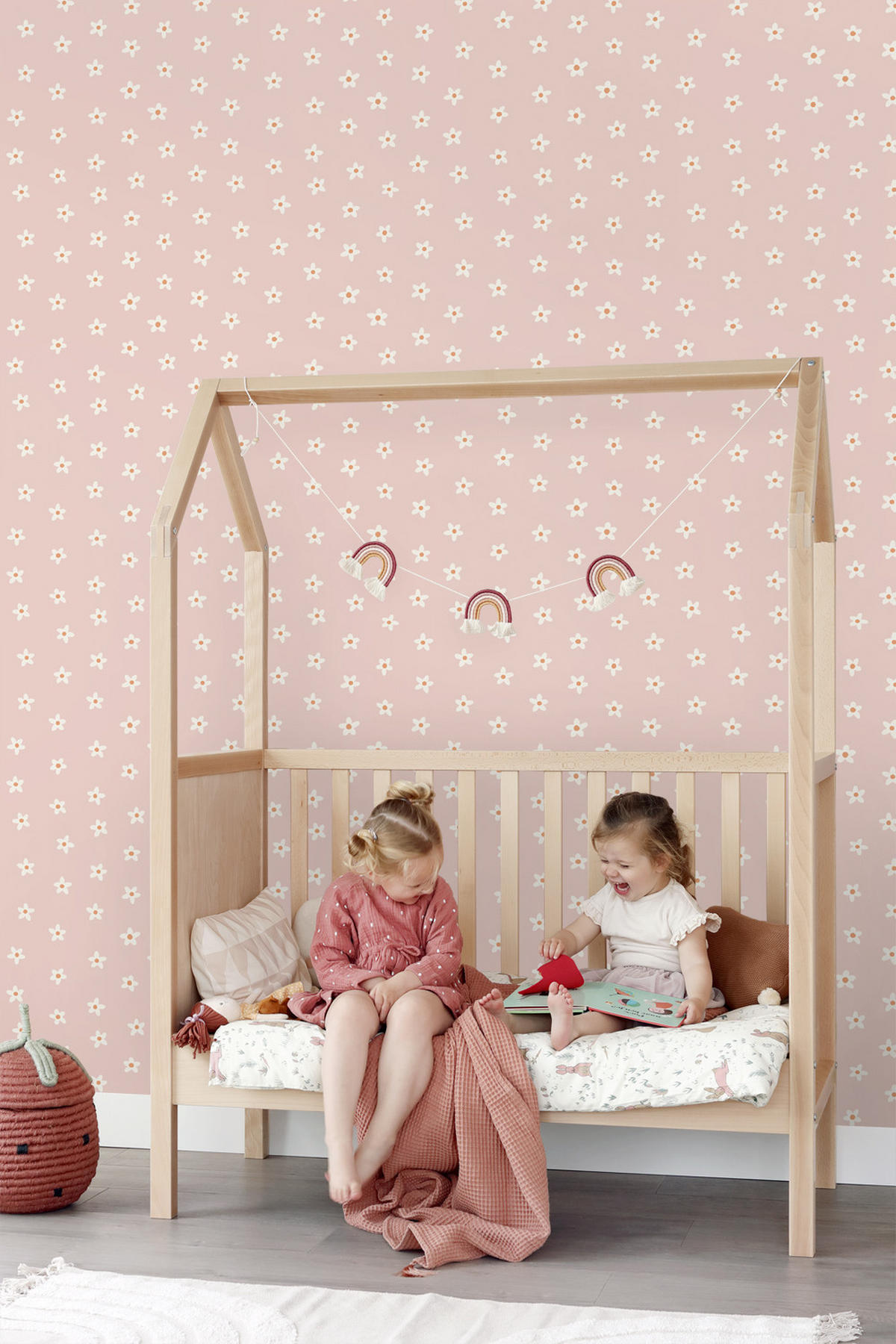 TAPETE Gänseblümchen 53 cm x 10.05 m - Pink, Papier (53/0.1cm) - ESTAhome