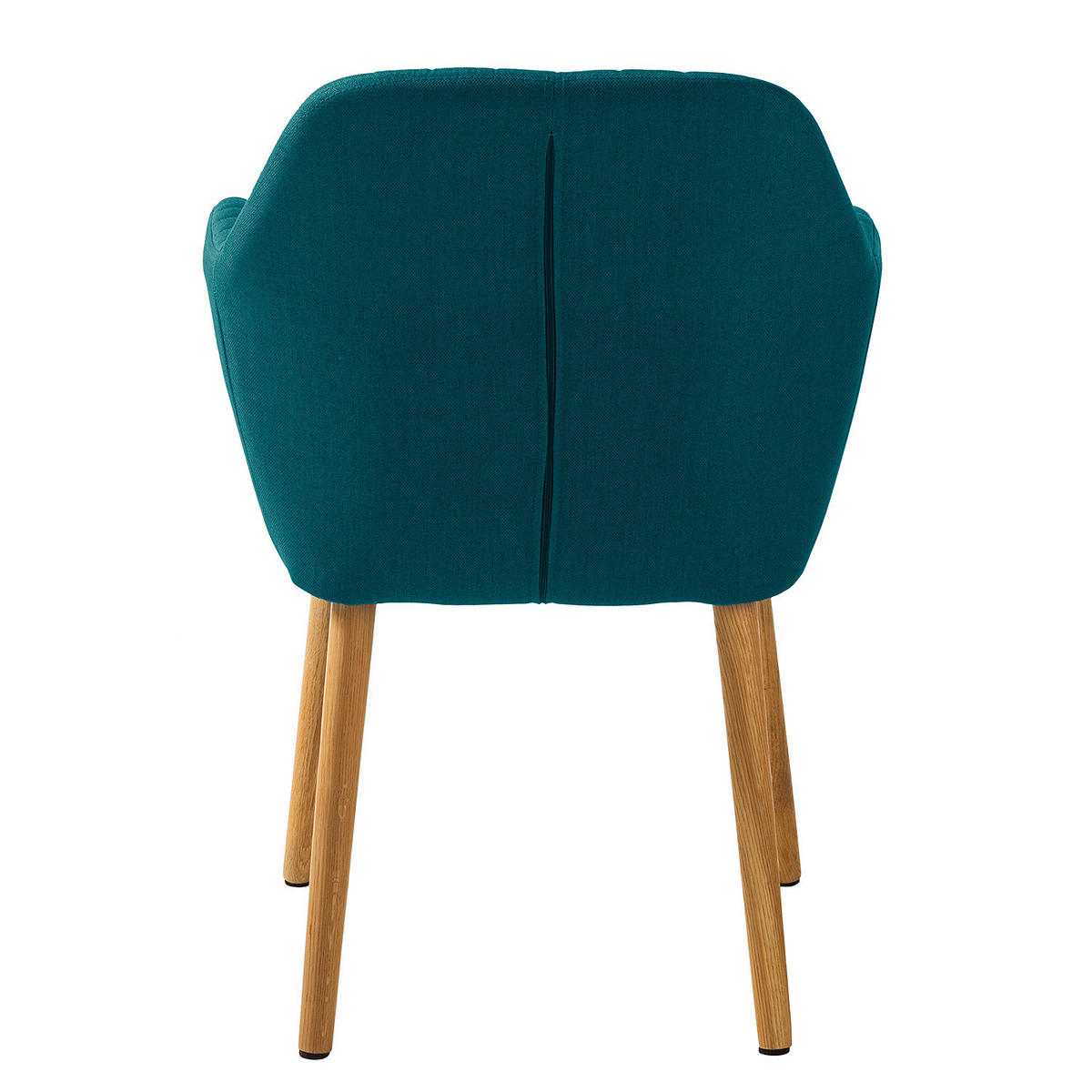 ARMLEHNENSTUHL - Textil / Massivholz - Eichefarben/Petrol, Eichenholz/Holz (57/83/61cm) - home24