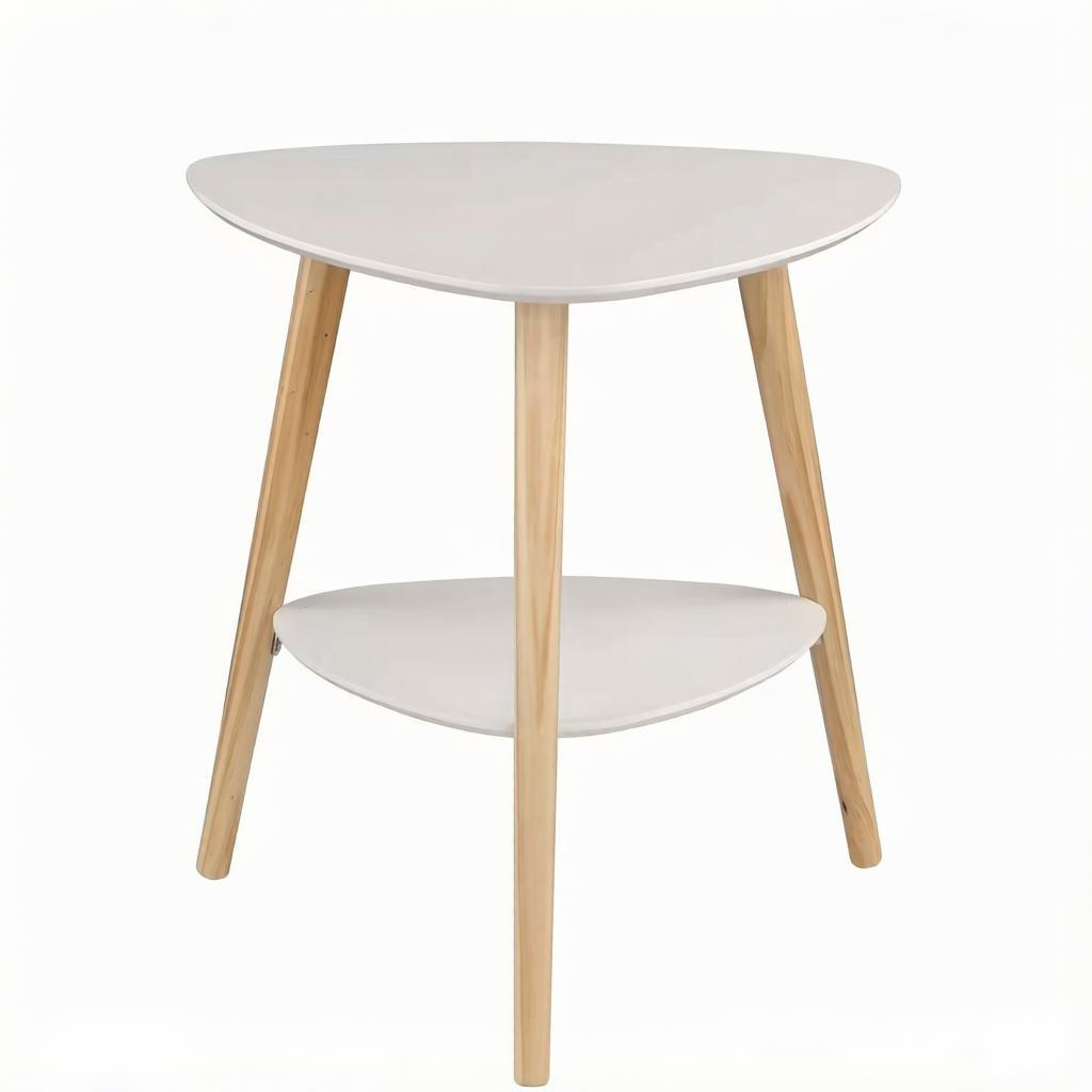 BEISTELLTISCH Weiß 40/50/55 cm - Weiß, Holz (50/40/55cm) - PANGIVO