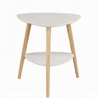 BEISTELLTISCH Weiß 40/50/55 cm - Weiß, Holz (50/40/55cm) - PANGIVO